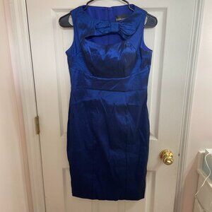 Frank Lyman Navy Metallic Blue Cocktail Dress (6)